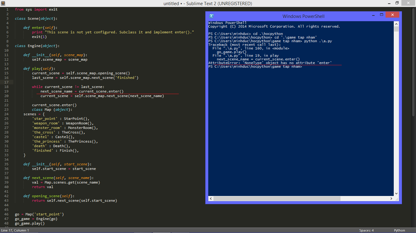 Gặp Lỗi 'Nonetype' Object Has No Attribute 'Enter' - Programming - Dạy Nhau  Học
