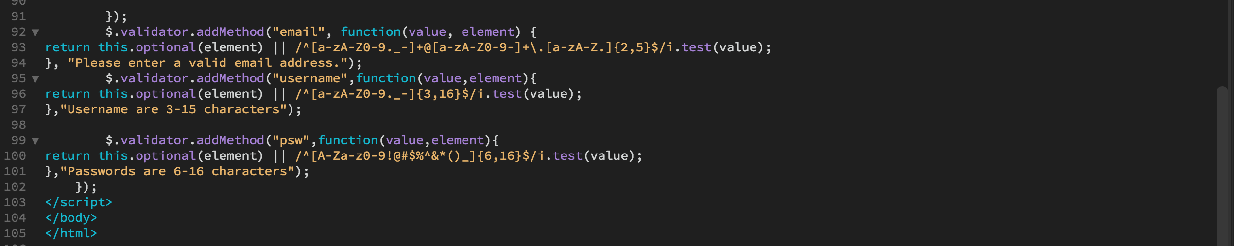 jQuery Validation sử dụng regex programming Dạy Nhau Học